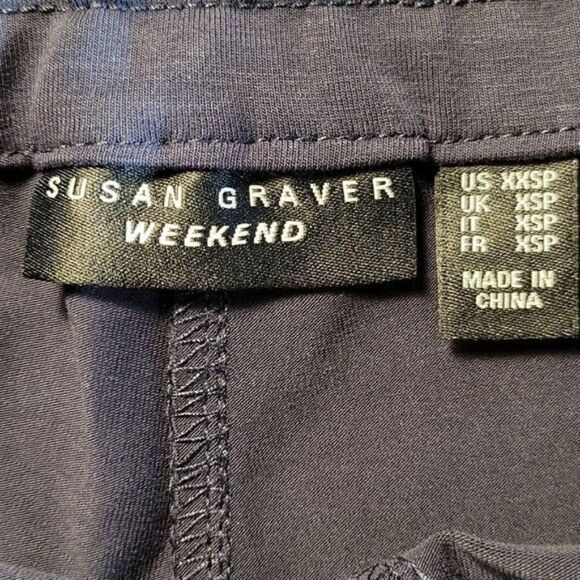 NWOT Susan Graver Regular Weekend Premium Stretch Crop Leggings Sz XXSP - Picture 6 of 9